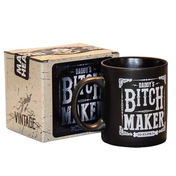 Jacks Inn 54 Bitch Maker Keramiktasse schwarz matt