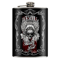 Jacks Inn 54 Indian Skull Flask