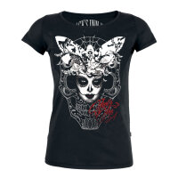 Jacks Inn 54 Mariposa Muerta Girlie Shirt schwarz