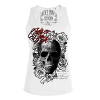 Jacks Inn 54 Skulln Roses Tanktop weiß
