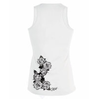 Jacks Inn 54 Skulln Roses Tanktop weiß