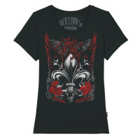 Jacks Inn 54 Fleur de Lis Girlie Shirt schwarz