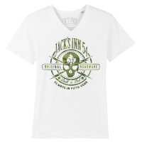 Jacks Inn 54 Camouflage V-Neck T-Shirt weiß