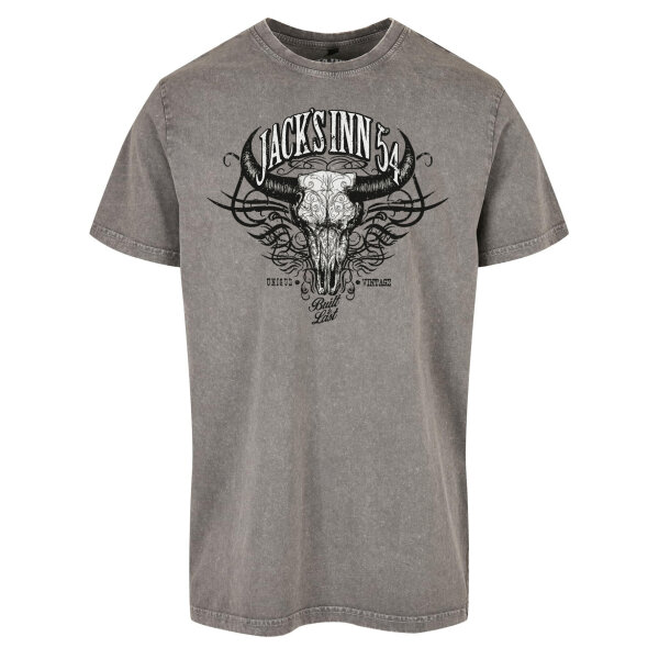 Jacks Inn 54 Grey Longhorn T-Shirt anthracite