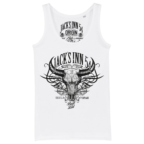Jacks Inn 54 Longhorn Tanktop weiß